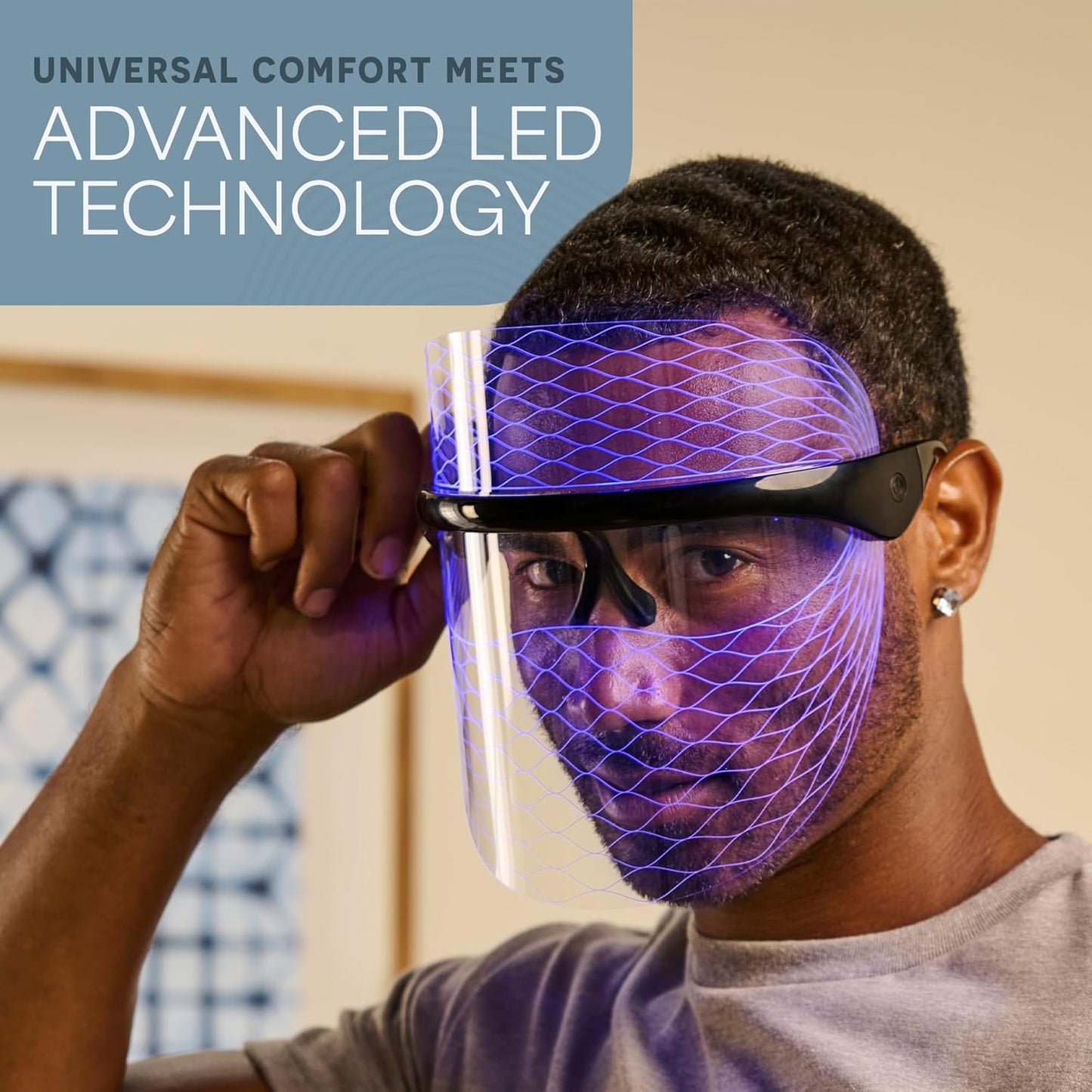 Red Light Therapy Face Mask - LED Light Therapy Mask with 3 Colors for Face and Neck - Portable Skin Care Device for At-Home Facials