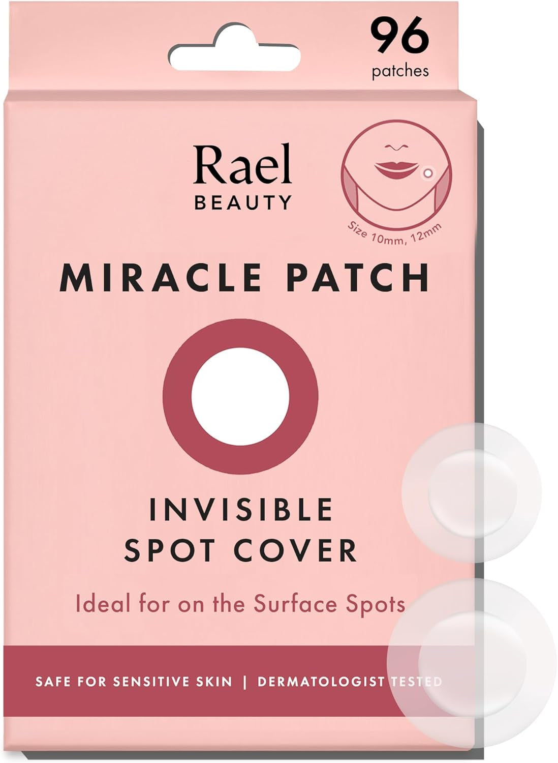 Miracle Invisible Spot Cover - Absorbing Cover, Hyrocolloid Patch, Korean Skin Care, Facial Stickers, 2 Sizes (96 Count)