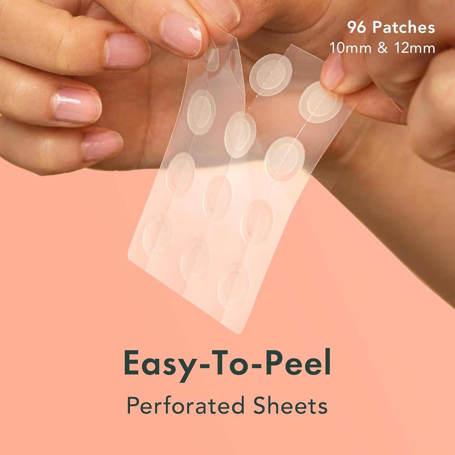 Miracle Invisible Spot Cover - Absorbing Cover, Hyrocolloid Patch, Korean Skin Care, Facial Stickers, 2 Sizes (96 Count)