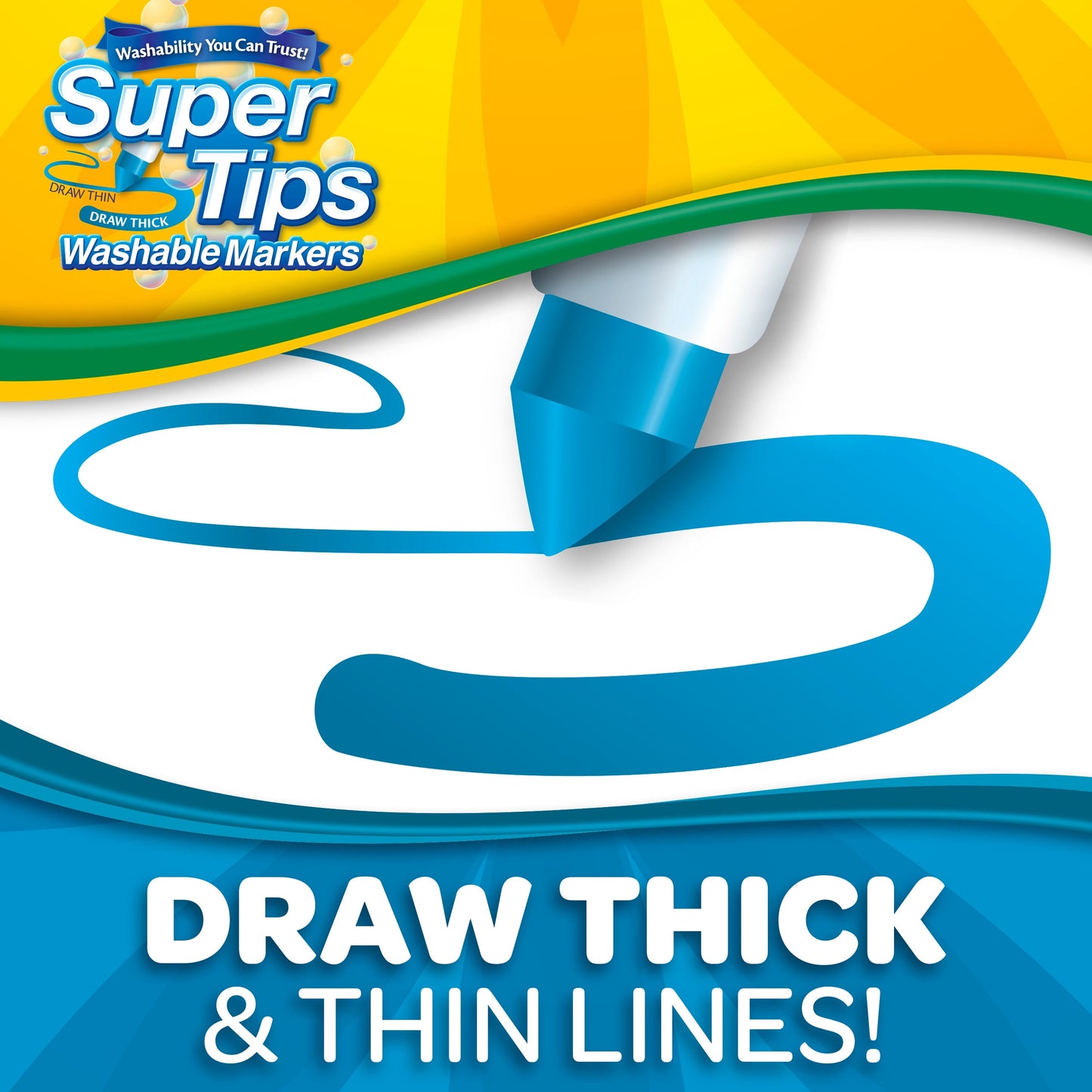 Super Tips Washable Markers, 100 Ct, School Supplies, Classroom Must Haves, Coloring Gifts for Kids and Teens, Ages 3+